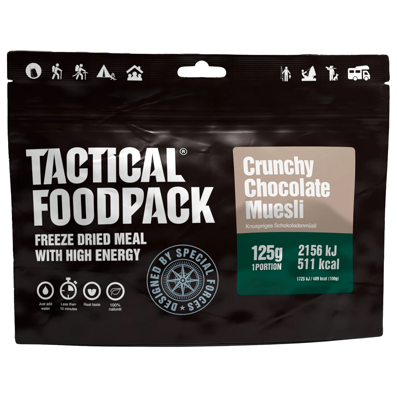 Tactical Foodpack Crunchy Chocolate Muesli 3 Tactical Foodpack Crunchy Chocolate Muesli